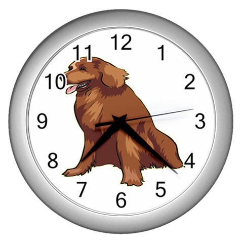 Irish Setter Wall Clock (Silver) from ArtsNow.com Front