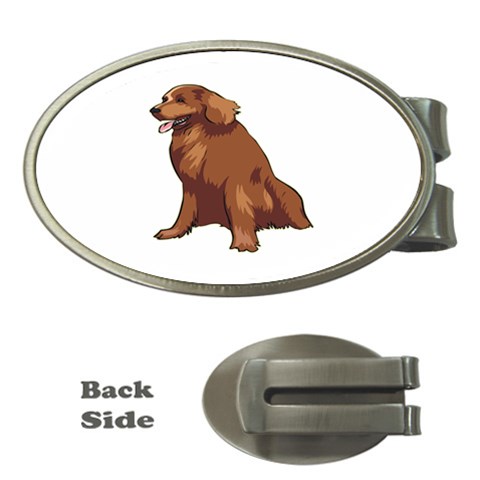 Irish Setter Money Clip (Oval) from ArtsNow.com Front