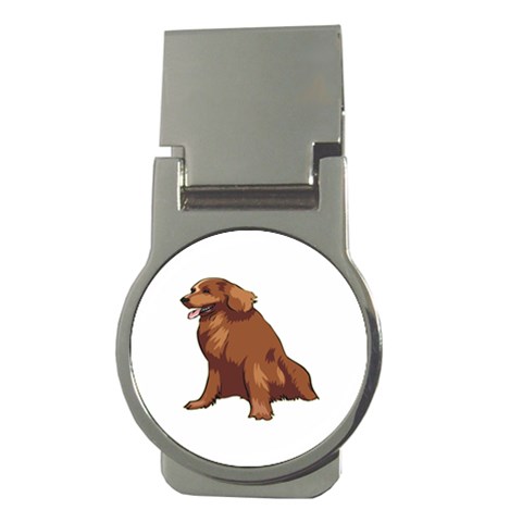 Irish Setter Money Clip (Round) from ArtsNow.com Front