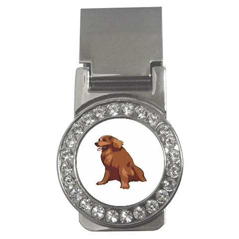 Irish Setter Money Clip (CZ) from ArtsNow.com Front