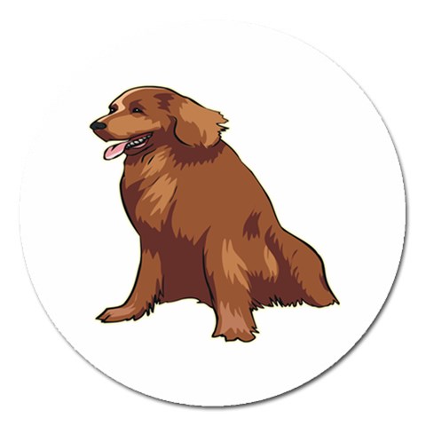 Irish Setter Magnet 5  (Round) from ArtsNow.com Front