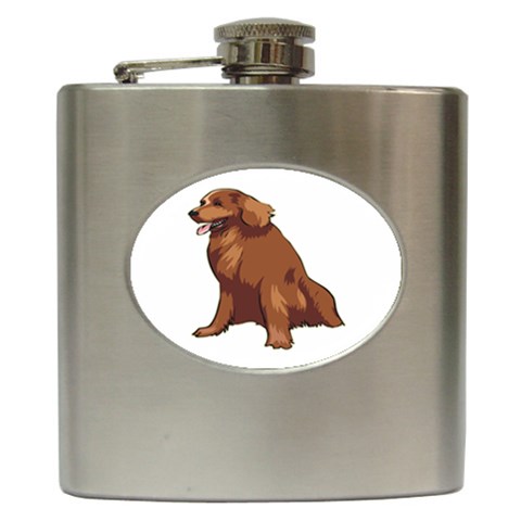 Irish Setter Hip Flask (6 oz) from ArtsNow.com Front