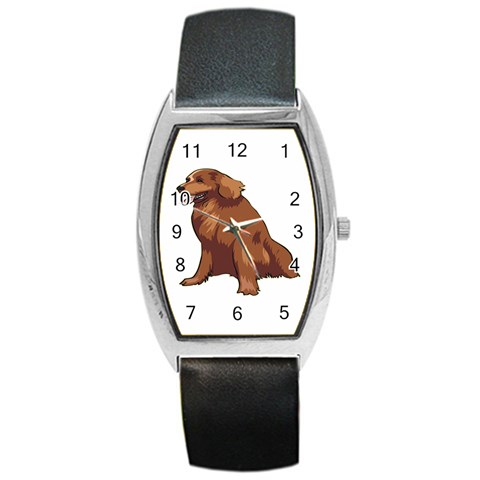 Irish Setter Barrel Style Metal Watch from ArtsNow.com Front