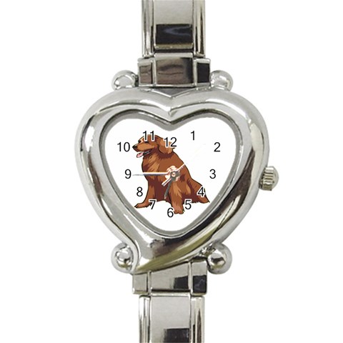 Irish Setter Heart Italian Charm Watch from ArtsNow.com Front