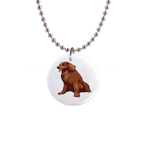 Irish Setter 1  Button Necklace from ArtsNow.com Front