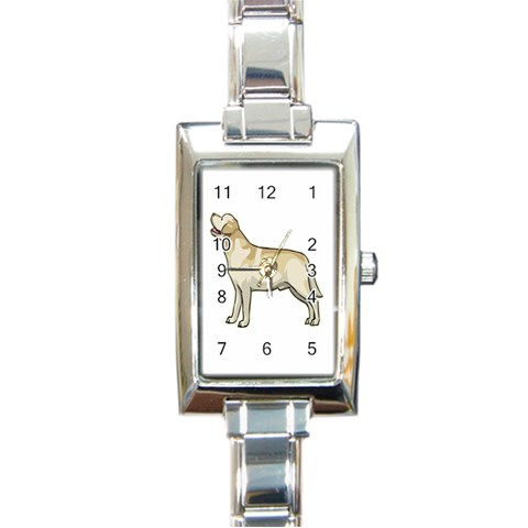 Labrador Retriever Rectangular Italian Charm Watch from ArtsNow.com Front