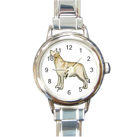 Labrador Retriever Round Italian Charm Watch from ArtsNow.com Front