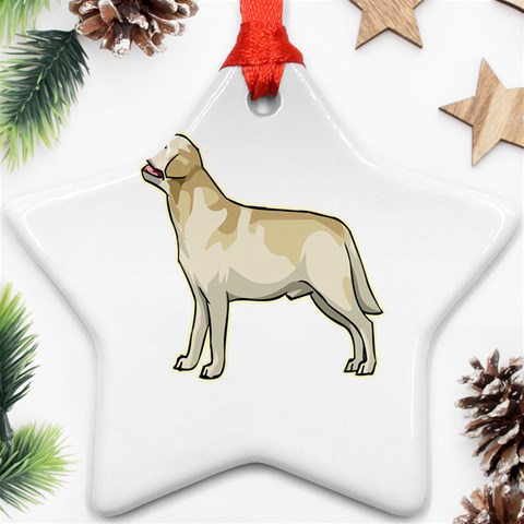 Labrador Retriever Ornament (Star) from ArtsNow.com Front