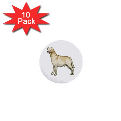 Labrador Retriever 1  Mini Button (10 pack)  from ArtsNow.com Front