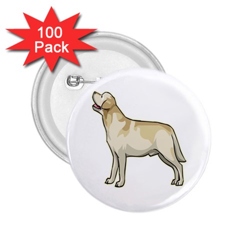 Labrador Retriever 2.25  Button (100 pack) from ArtsNow.com Front