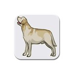 Labrador Retriever Rubber Square Coaster (4 pack)