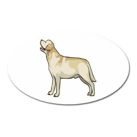 Labrador Retriever Magnet (Oval) from ArtsNow.com Front