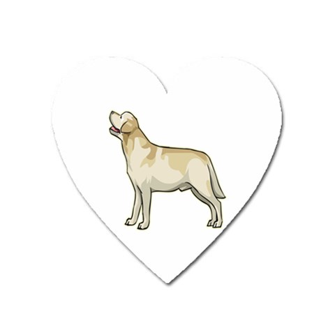 Labrador Retriever Magnet (Heart) from ArtsNow.com Front