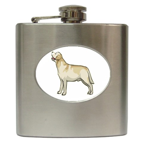 Labrador Retriever Hip Flask (6 oz) from ArtsNow.com Front