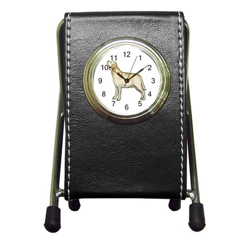 Labrador Retriever Pen Holder Desk Clock from ArtsNow.com Front