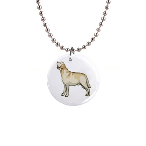 Labrador Retriever 1  Button Necklace from ArtsNow.com Front