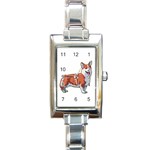 Pembroke Welsh Corgi Rectangular Italian Charm Watch