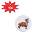 Pembroke Welsh Corgi 1  Mini Button (10 pack) 