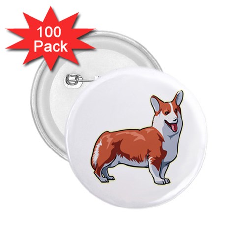 Pembroke Welsh Corgi 2.25  Button (100 pack) from ArtsNow.com Front