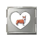 Pembroke Welsh Corgi Mega Link Heart Italian Charm (18mm)