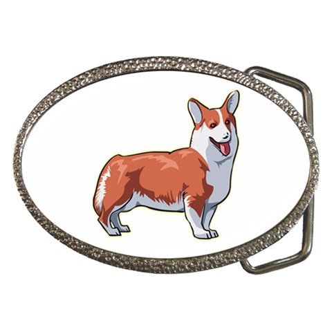 Pembroke Welsh Corgi Belt Buckle from ArtsNow.com Front