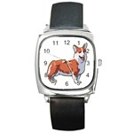 Pembroke Welsh Corgi Square Metal Watch