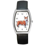 Pembroke Welsh Corgi Barrel Style Metal Watch