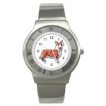 Pembroke Welsh Corgi Stainless Steel Watch