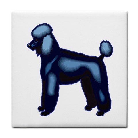 Poodle Tile Coaster from ArtsNow.com Front