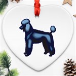 Poodle Ornament (Heart)