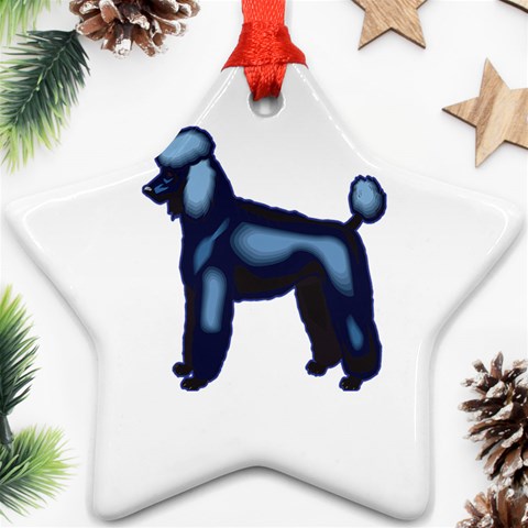 Poodle Ornament (Star) from ArtsNow.com Front