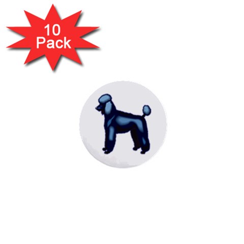 Poodle 1  Mini Button (10 pack)  from ArtsNow.com Front