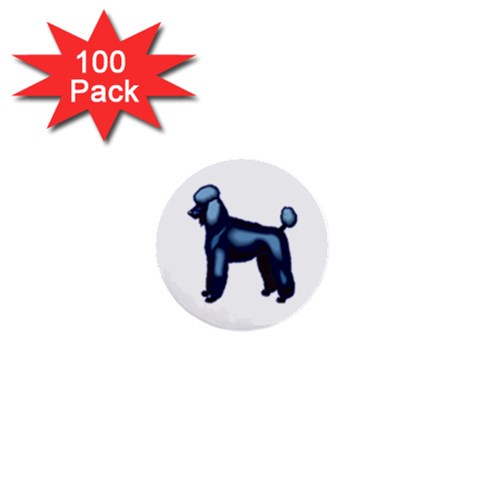 Poodle 1  Mini Button (100 pack)  from ArtsNow.com Front