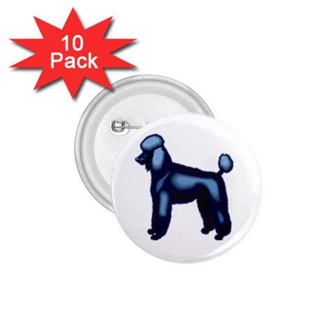 Poodle 1.75  Button (10 pack)  from ArtsNow.com Front