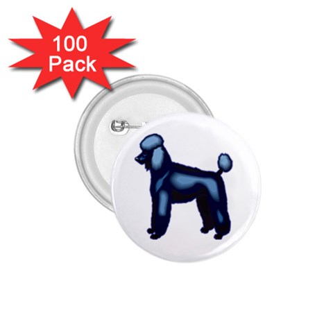 Poodle 1.75  Button (100 pack)  from ArtsNow.com Front