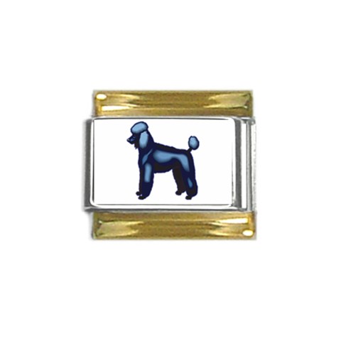 Poodle Gold Trim Italian Charm (9mm) from ArtsNow.com Front