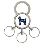 Poodle 3-Ring Key Chain