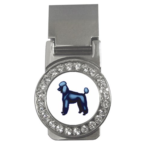 Poodle Money Clip (CZ) from ArtsNow.com Front