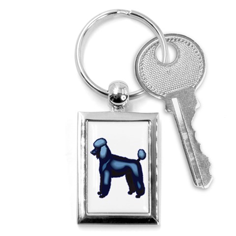 Poodle Key Chain (Rectangle) from ArtsNow.com Front