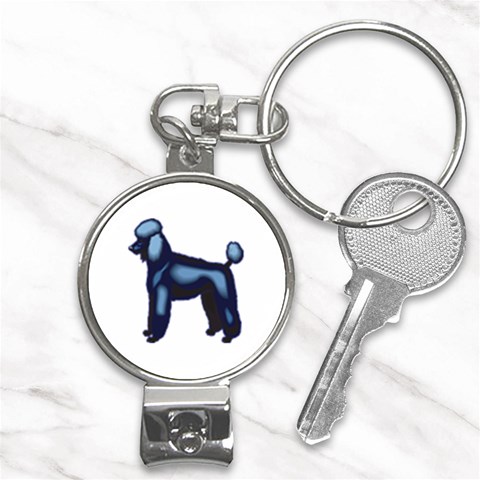 Poodle Nail Clippers Key Chain from ArtsNow.com Front