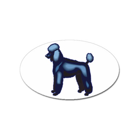 Poodle Sticker (Oval) from ArtsNow.com Front