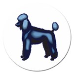 Poodle Magnet 5  (Round)