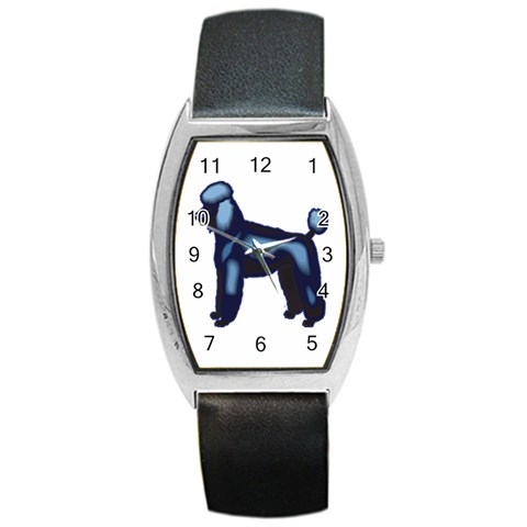 Poodle Barrel Style Metal Watch from ArtsNow.com Front