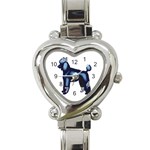 Poodle Heart Italian Charm Watch