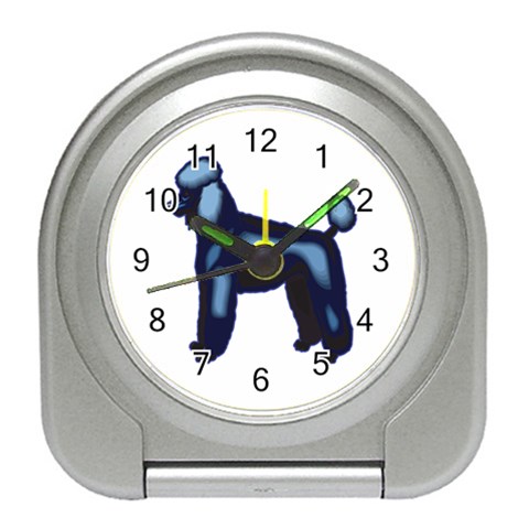 Poodle Travel Alarm Clock from ArtsNow.com Front