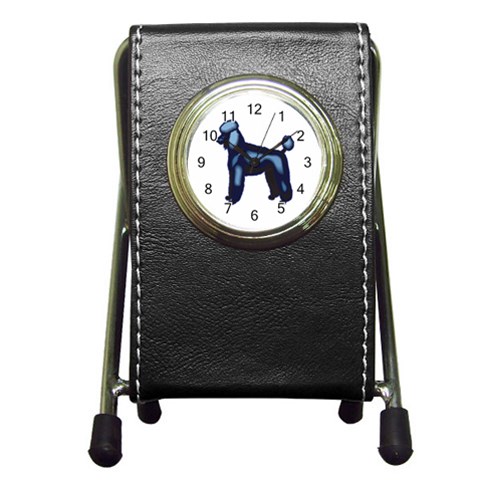 Poodle Pen Holder Desk Clock from ArtsNow.com Front