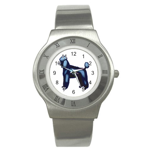 Poodle Stainless Steel Watch from ArtsNow.com Front