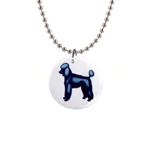 Poodle 1  Button Necklace from ArtsNow.com Front