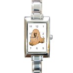 Poodle Rectangular Italian Charm Watch