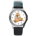 Poodle Round Metal Watch